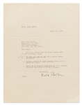 Lot of 8 Letters Signed by Cole Porter, Ira Gershwin & Preston Sturges -- Referencing Several Hit Songs from the 1940s