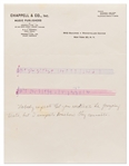 Lot of 8 Letters Signed by Cole Porter, Ira Gershwin & Preston Sturges -- Referencing Several Hit Songs from the 1940s
