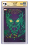 Willem Dafoe Signed Amazing Spider-Man #1 Comic Book with Variant Cover of Dafoes Green Goblin Villain -- CGC Encapsulated & Graded 9.8