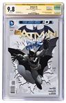Val Kilmer Signed The New 52! #0 Comic Book Featuring Batman, with Kilmer Writing Batman After His Name -- CGC Encapsulated & Graded 9.8