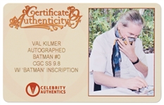 Val Kilmer Signed ''The New 52!'' #0 Comic Book Featuring Batman, with Kilmer Writing ''Batman'' After His Name -- CGC Encapsulated & Graded 9.8