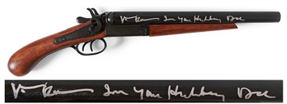 Val Kilmer Signed Tombstone Rifle -- Kilmer Writes Val Kilmer Im your Huckleberry Doc