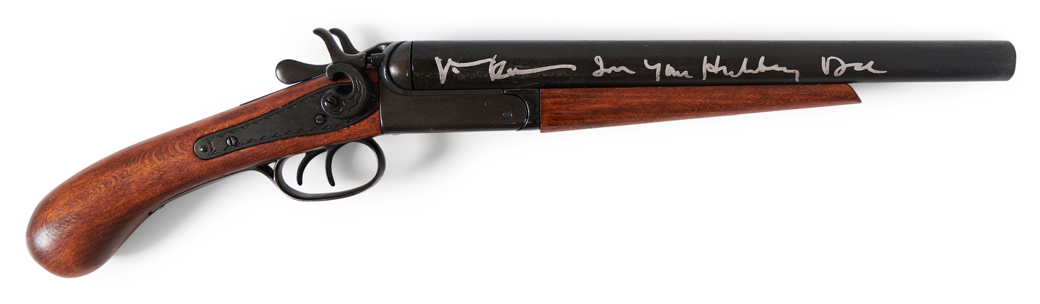 Val Kilmer Signed ''Tombstone'' Rifle -- Kilmer Writes ''Val Kilmer I'm your Huckleberry Doc''