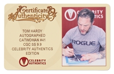 Tom Hardy Signed ''Catwoman'' #41 Comic Book Featuring Hardy as the Villain Bane from ''The Dark Knight Rises'' -- CGC Encapsulated & Graded 9.9
