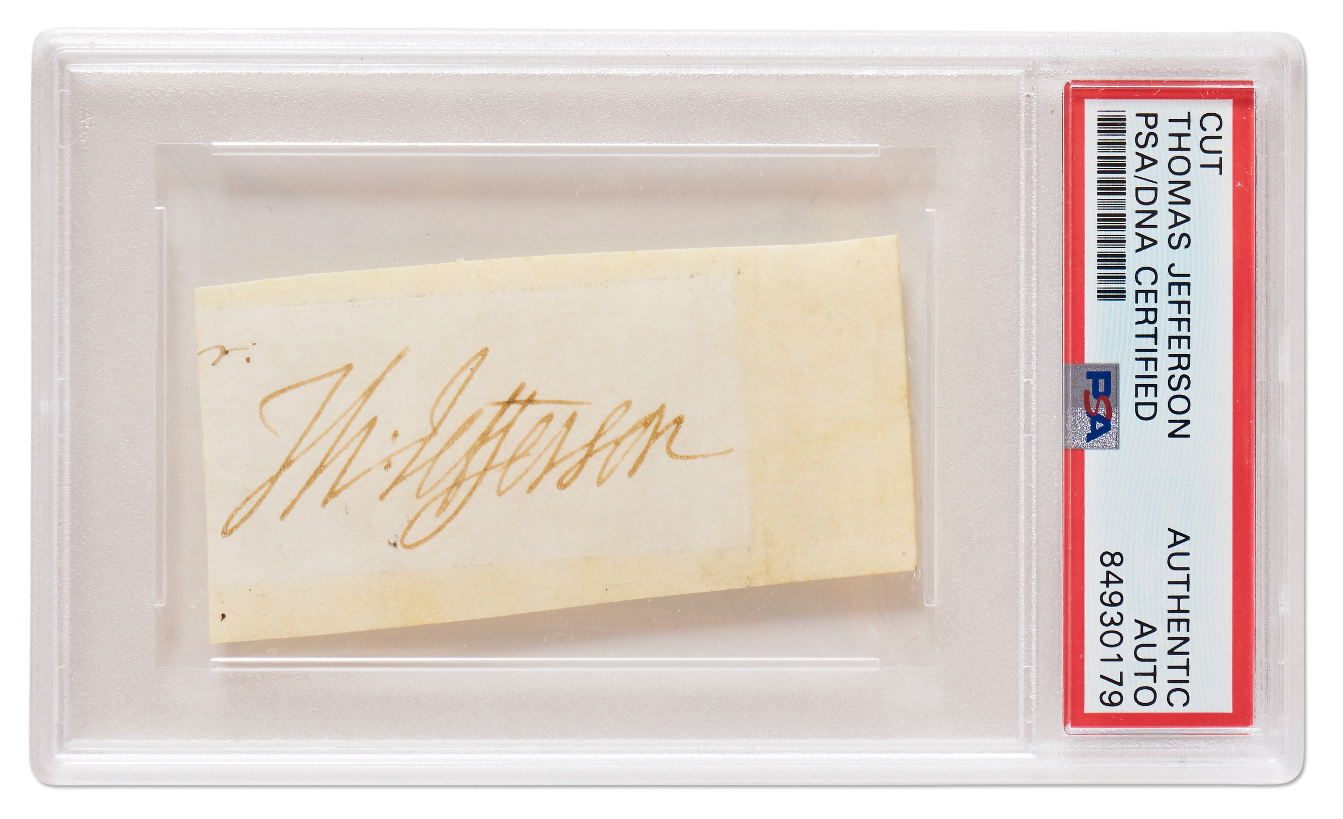 Lot Detail - Thomas Jefferson Signature -- Encapsulated by PSA/DNA