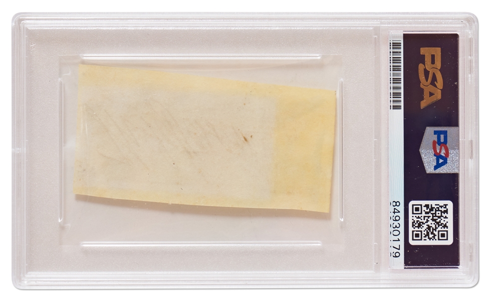 Thomas Jefferson Signature -- Encapsulated by PSA/DNA