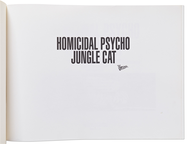 Bill Watterson Rare Signed Copy of His Calvin & Hobbes Comic Book, ''Homicidal Psycho Jungle Cat'' -- With PSA/DNA COA