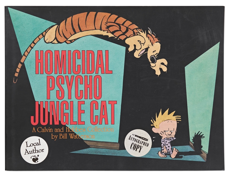 Bill Watterson Rare Signed Copy of His Calvin & Hobbes Comic Book, ''Homicidal Psycho Jungle Cat'' -- With PSA/DNA COA