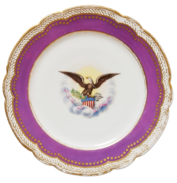 Abraham Lincoln White House Service Plate -- Scarce, in Near Fine Condition