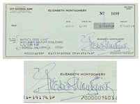 Elizabeth Montgomery Signed Check from 1975