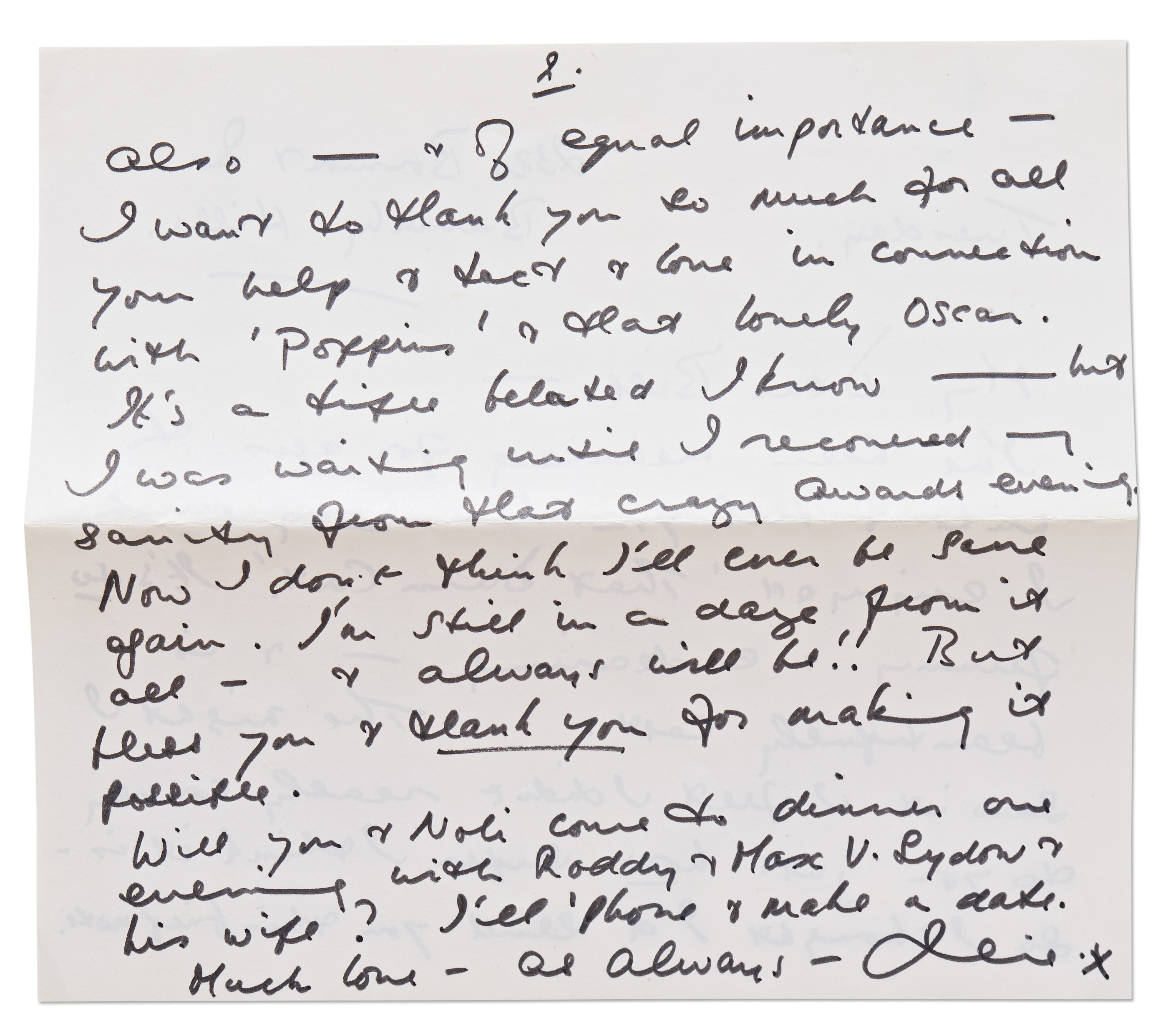 Lot Detail - Julie Andrews Autograph Letter Signed to ''Mary Poppins ...