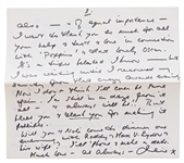 Julie Andrews Autograph Letter Signed to ''Mary Poppins'' Producer Bill Walsh -- ''...thank you so much for...'Poppins' & that lovely Oscar...I'm still in a daze from it all...''