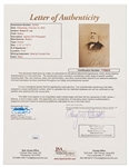 Robert E. Lee Signed CDV Photo -- With JSA COA