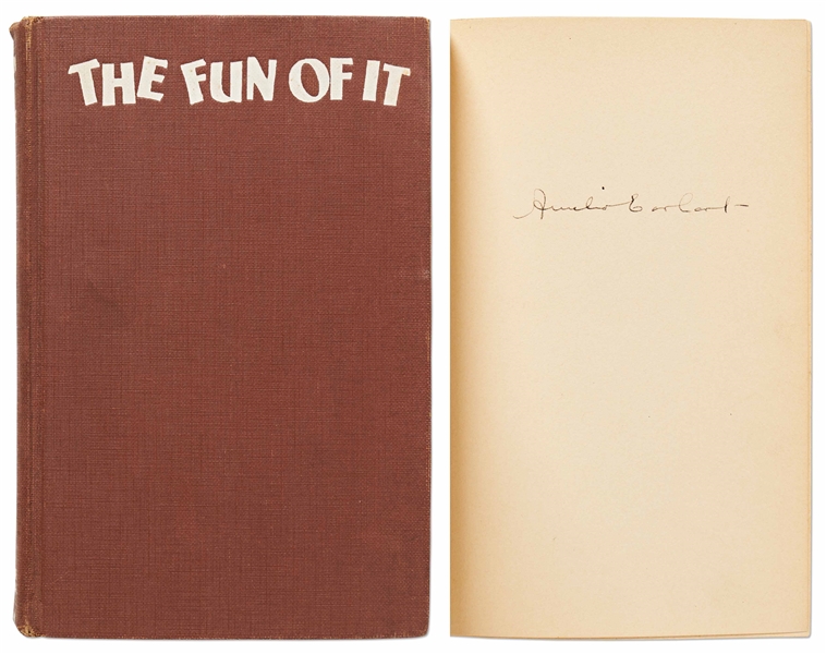 Amelia Earhart Signed First Edition of ''The Fun of It'', Without Inscription -- With Kenneth Rendell COA