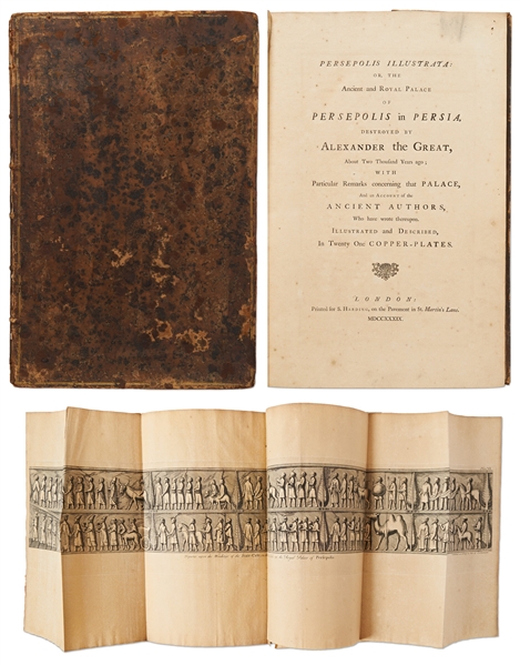 Scarce First Printing of Persepolis Illustrata from 1739, with Plates Illustrating the Ruins of Persepolis -- Only Four Copies Have Sold at Auction Since 1976