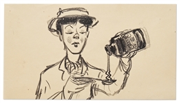 Mary Poppins Storyboard Artwork -- Mary Poppins Pours a Spoonful of Medicine