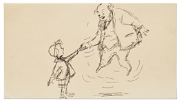 Mary Poppins Storyboard Artwork -- Showing Michael and Uncle Albert in the I Love to Laugh Scene