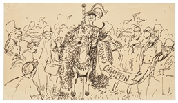 Mary Poppins Storyboard Artwork -- Mary Wins the Horse Race