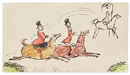 Mary Poppins Storyboard Artwork -- From the Fox Hunting Scene