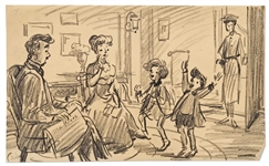 Mary Poppins Storyboard Artwork -- Jane and Michael Tell Their Parents About Their Day With Mary Poppins