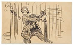 Mary Poppins Storyboard Artwork -- Admiral Boom Fires the Cannon