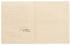 Zachary Taylor Letter Signed from Texas in April 1846 on Eve of War -- ''...The army under my orders has reached its destination on the Rio Grande without actual resistance from the Mexicans...''