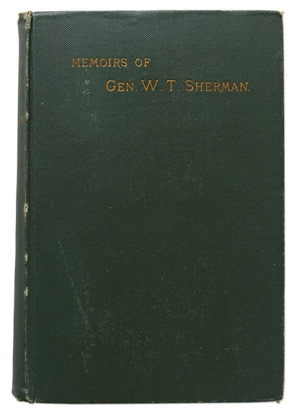 General William T. Sherman Signed Volume of His Memoirs