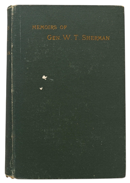 General William T. Sherman Signed Volume of His Memoirs