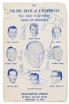 Dean Martin, Tony Curtis, Milton Berle, Kirk Douglas and Buddy Hackett Signed Friars Club Program for a Roast of Leo Durocher