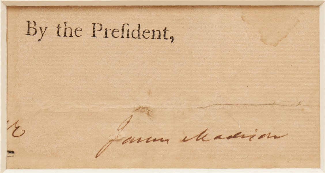 James Madison Signature as President
