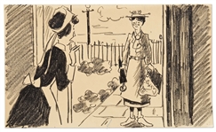 Mary Poppins Storyboard Artwork -- Mary Poppins Arrives at the Banks Home