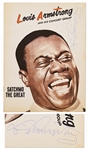 Louis Armstrong Signed Program -- Also Signed by His Band Members