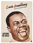 Louis Armstrong Signed Program -- Also Signed by His Band Members