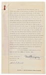 Ernest Hemingway Agreement Signed Regarding the Short Story ''My Old Man''