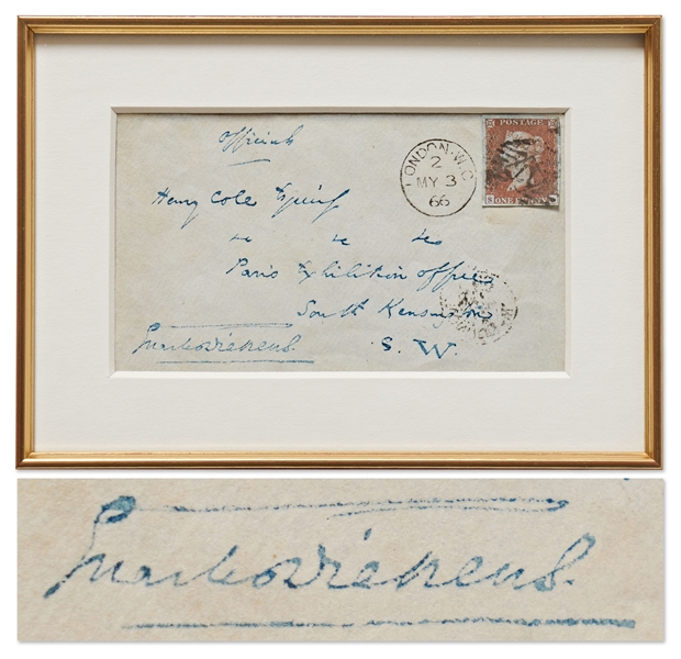 Charles Dickens Signed and Handwritten Envelope