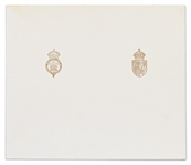 Princess Diana and Prince Charles Signed Christmas Card from 1984 -- With Family Portrait of Prince William & Prince Harry as an Infant