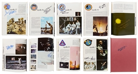 Mans Greatest Adventure Coffee Table Book Signed by 10 Apollo Astronauts Representing Every Apollo Mission