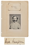 Lot of 24 Military Autographs Including George Meade, John Mosby, Hap Arnold, Wade Hampton, Philip Sheridan, John J. Pershing & Nelson Miles