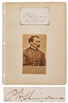 Lot of 24 Military Autographs Including George Meade, John Mosby, Hap Arnold, Wade Hampton, Philip Sheridan, John J. Pershing & Nelson Miles