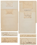 Lot of 24 Military Autographs Including George Meade, John Mosby, Hap Arnold, Wade Hampton, Philip Sheridan, John J. Pershing & Nelson Miles