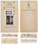 Lot of 24 Military Autographs Including George Meade, John Mosby, Hap Arnold, Wade Hampton, Philip Sheridan, John J. Pershing & Nelson Miles