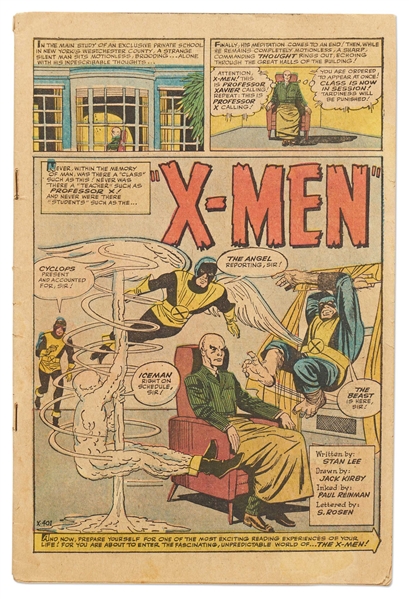X-Men #1 Comic Book Published by Marvel in September 1963 -- First Appearance of X-Men 