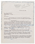 Ernest Hemingway Autograph Note Signed & Initialed Regarding Publishing Rights to ''Across the River and Into the Trees'' and an Excerpt from ''A Farewell to Arms''
