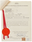 Ernest Hemingway Agreement Signed Regarding the Short Story ''My Old Man''