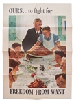 Norman Rockwell ''Four Freedoms'' Posters -- Complete Set of Four from 1943 in Near Fine Condition
