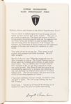 Dwight D. Eisenhower Signed D-Day Speech From the Limited Edition of ''Crusade in Europe'' -- Additionally Signed by Eisenhower on the Limitation Page