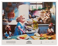 Jim Henson Signed 14'' x 11'' Photo of the ''The Muppets Take Manhattan'' Lobby Card