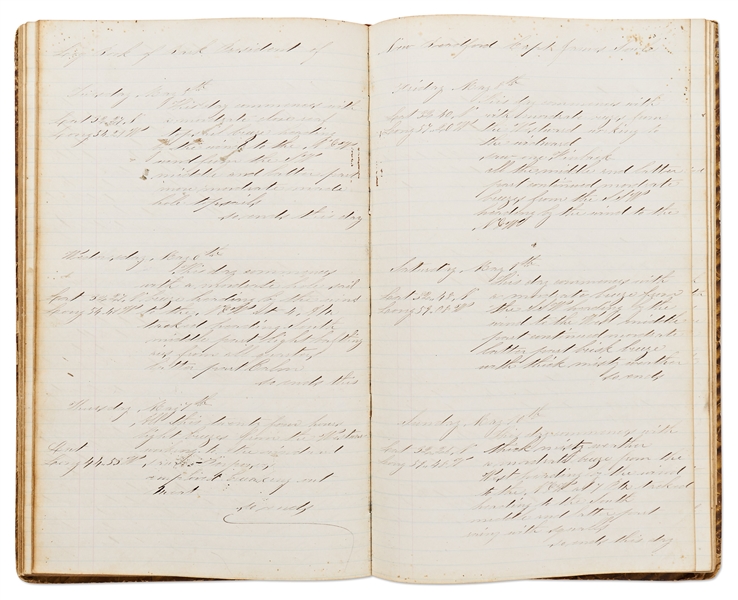 19th Century Whaling Logbook of the Bark President Out of New Bedford -- Documenting an Expedition from 1867-1868