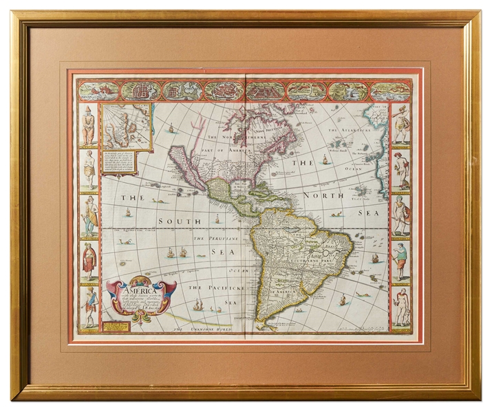 John Speeds Landmark Map of the Americas from 1627 -- The First Atlas Map to Depict California as an Island