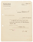Adolf Hitler Document Signed from 1932 on Nazi Party Letterhead -- Hitler Authorizes Naming a Stormtrooper Banner for an SA Brownshirt Killed by Communists